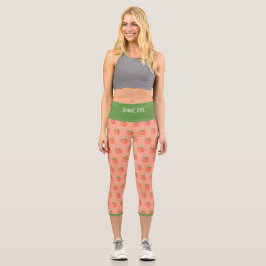 JEANIE DEE "PEACH TREE" - HIGH WAISTED CAPRI PANTS カプリレギンス