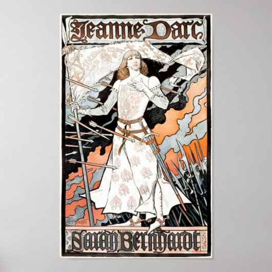 Jeanne d'Arc by Eugene Grasset 1899 ポスター (正面)