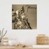 Jeanne d'Arc Johanna von Orléans Emmanuel Frémiet ポスター (キッチン)