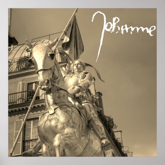 Jeanne d'Arc Johanna von Orléans Emmanuel Frémiet ポスター (正面)