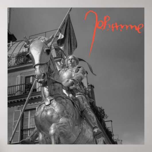 Jeanne d'Arc Johanna von Orléans Emmanuel Frémiet ポスター (正面)