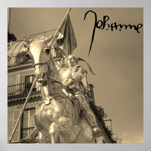 Jeanne d'Arc Johanna von Orléans Emmanuel Frémiet ポスター (正面)