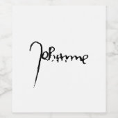 Jeanne d'Arc Saint Joan Heilige Johanna Signature ワインラベル (シングルラベル)