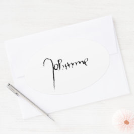 Jeanne d'Arc Saint Joan Heilige Johanna Signature 楕円形シール