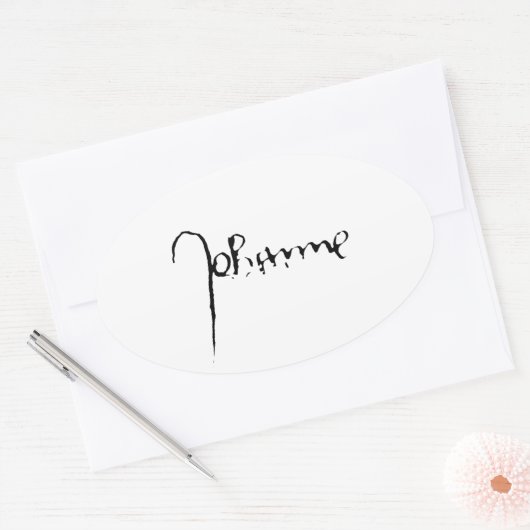 Jeanne d'Arc Saint Joan Heilige Johanna Signature 楕円形シール (封筒)