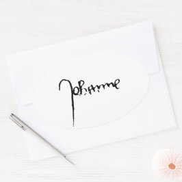 Jeanne d'Arc Saint Joan Heilige Johanna Signature 楕円形シール