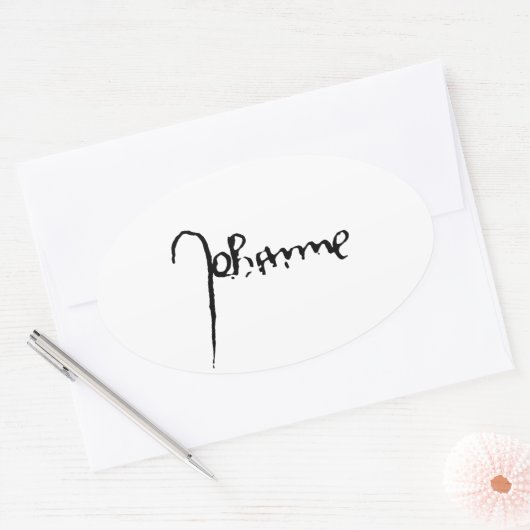 Jeanne d'Arc Saint Joan Heilige Johanna Signature 楕円形シール (封筒)