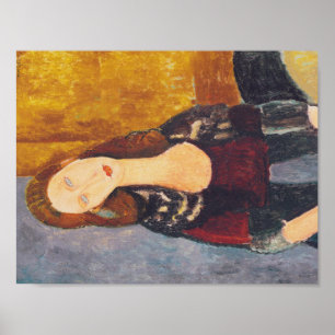 Jeanne Hebuterne portrait by Amedeo Modigliani ポスター