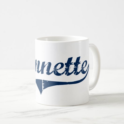 Jeannetteペンシルバニアのクラシックなデザイン コーヒーマグカップ (正面右)