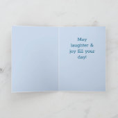 Jeans & Blue jean patches of fabric squares カード (内部)