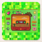 Jeans games pixel art. スクエアペーパーコースター (正面)