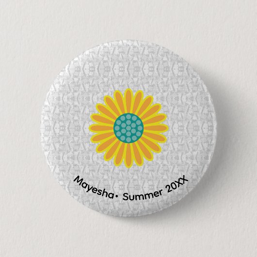 Jeans & Material UI Buttons | Tech & Style 缶バッジ (正面)