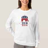 Jeb 2016年のGOP象のデザイン Tシャツ (正面)