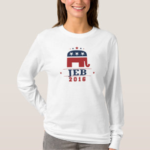 Jeb 2016年のGOP象のデザイン Tシャツ