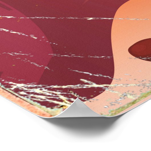 Jebel Shams、オマーンのヴィンテージ旅行のポスター。 ポスター (角)