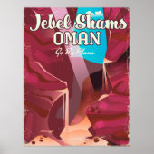 Jebel Shams、オマーンのヴィンテージ旅行のポスター。 ポスター (正面)