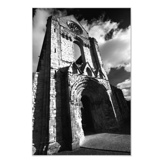Jedburgh Abbey，スコットランド写真プリント フォトプリント (正面)