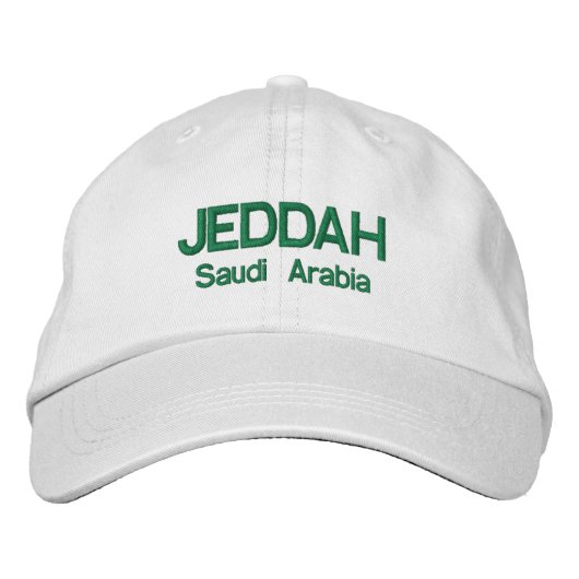 JEDDAH*サウジアラビアパーソナライズされたハット 刺繍入りキャップ (正面)