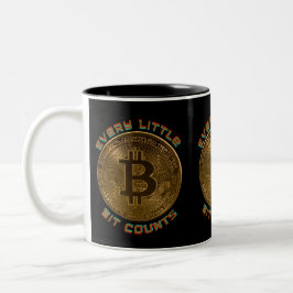 Jedes Stück zählt Bitcoin Zwei-Tone-Tasse ツートーンマグカップ