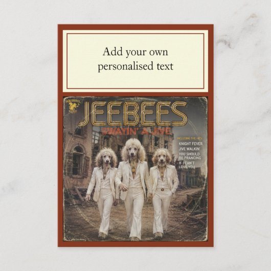 Jeebees アルバム: パロディ アドバイスカード (正面)