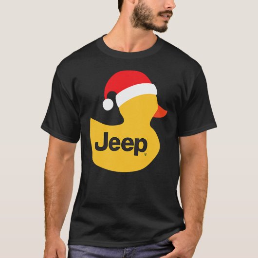 Jeep Holiday Duck Red Santa Hat Tシャツ (正面)