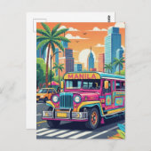 Jeepney in Manila Philippines Travel ポストカード (正面/裏面)