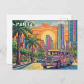 Jeepney in Manila Philippines Travel ポストカード (正面/裏面)