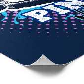 Jeepney Pinoy Vibes Blue Pink ポスター (角)