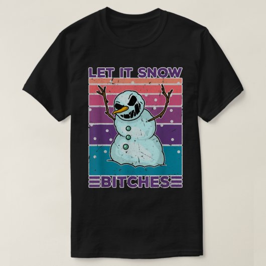 Jeezy angry evil grumpy snowman christmas winter  tシャツ (デザイン正面)