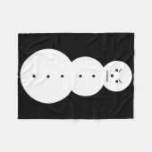 Jeezy Snowman - Hiphop Angry Snowman Jeezy Christm フリースブランケット (正面(横))