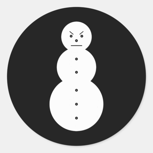 Jeezy Snowman - Hiphop Angry Snowman Jeezy Christm ラウンドシール (正面)