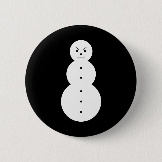 Jeezy Snowman - Hiphop Angry Snowman Jeezy Christm 缶バッジ (正面)