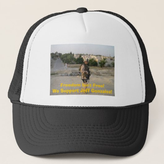 jeff4の自由は自由ではないです! 私達はジェフGonzaを…支えます キャップ (正面)