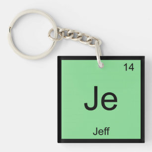 Jeff 名前 化学 元素 周期表 キーホルダー