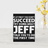 Jeff Gift Name D Birthday Funny Christm  カード (黄色い花)