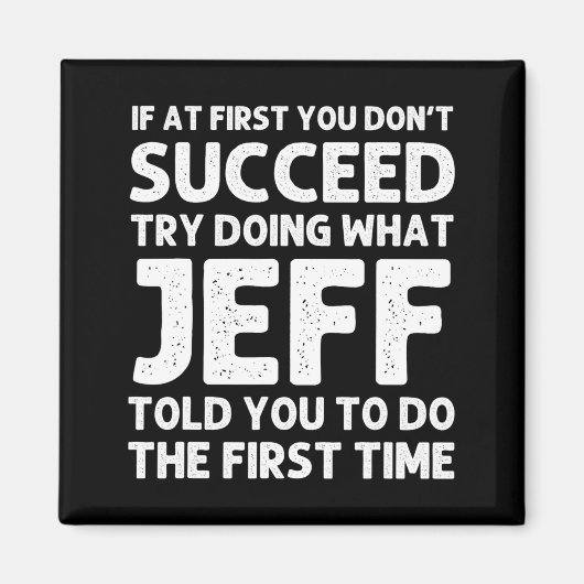 Jeff Gift Name D Birthday Funny Christm  マグネット (正面)