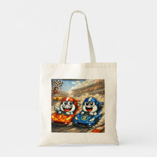 Jeff & Jack Fun Tote Bag Colorful Cartoon Design トートバッグ