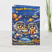 Jeff & Jack Kids Birthday Card – Fun Celebration S カード (裏面)