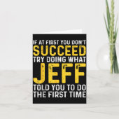 Jeff Name If At First You Don't Succeed Jeff Birth カード (正面)