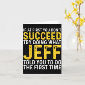 Jeff Name If At First You Don't Succeed Jeff Birth カード (黄色い花)