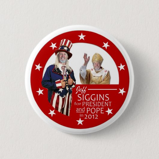 Jeff Siggins氏（2012年社長担当） 缶バッジ (正面)
