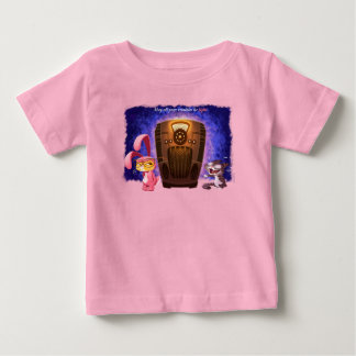 Jeff Willis Artによるクリスマス・バニー・キャッツ ベビーTシャツ