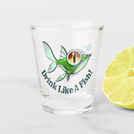 Jeff Willis ArtによるDRINK LIKE A FISH ショットグラス