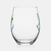 Jeff Willis ArtによるDRINK LIKE A FISH ステムなしワイングラス (右)