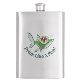 Jeff Willis ArtによるDRINK LIKE A FISH フラスク