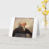 Jefferson "平和/友情" 引用句 カード (黄色い花)
