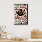 Jefferson Air Plane 1966 Concert Poster Print 1 ポスター (キッチン)