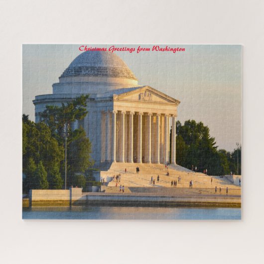 Jefferson Memorial Washington . クリスマスのご挨拶 ジグソーパズル (横)