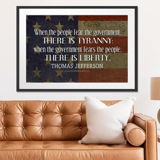 Jefferson Quote On Liberty and Tyranny ポスター
