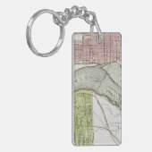 JEFFERSONVILLE、インディアナ: 地図 キーホルダー (正面左)